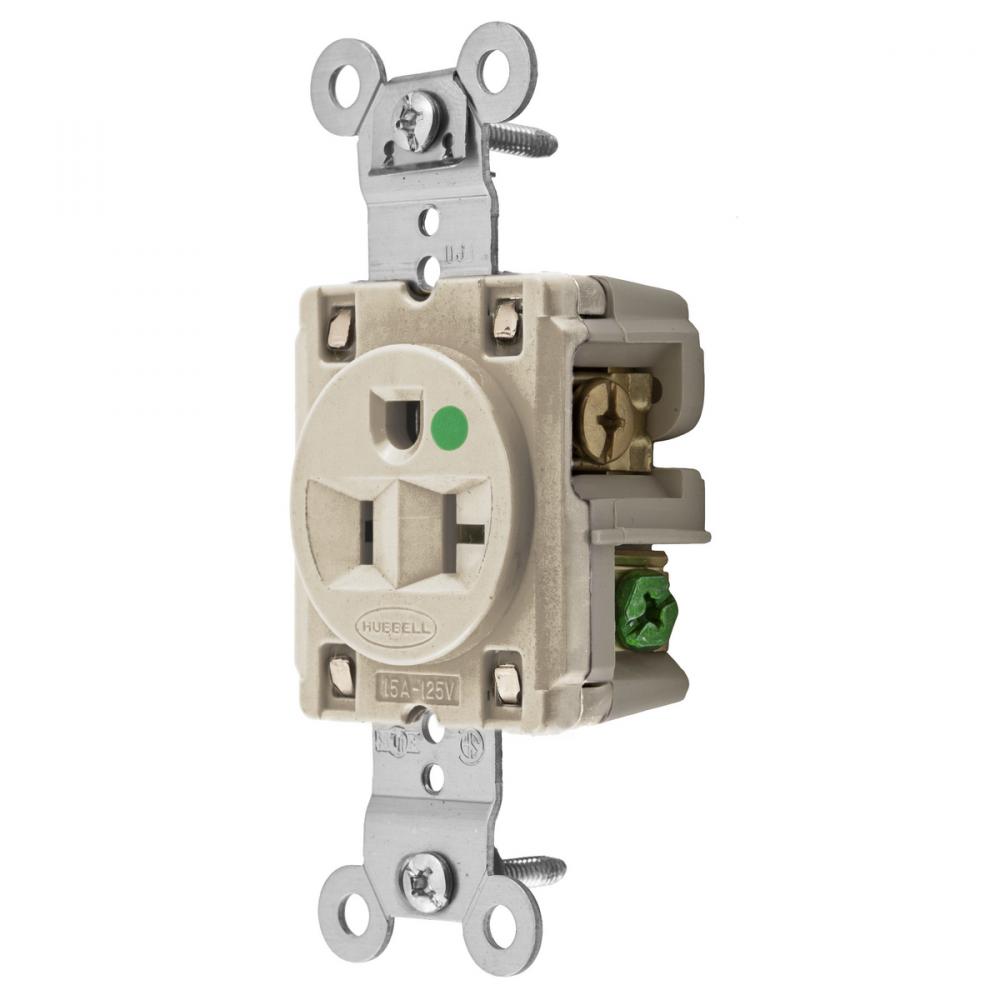 SGL RCPT, HG, 20A 125V, 5-20R, LA