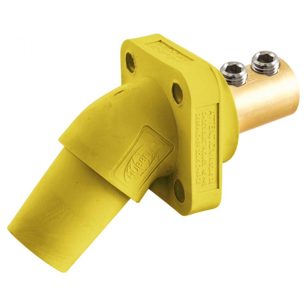 SINGLEPOLE, 300/400A ANG REC, SCRW, YL
