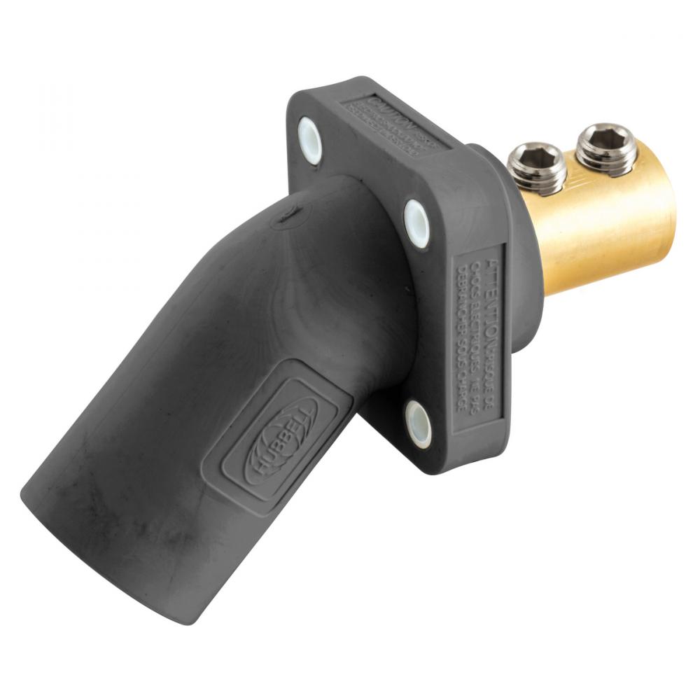 SINGLEPOLE, 300/400A ANG INLET, SCRW, BK