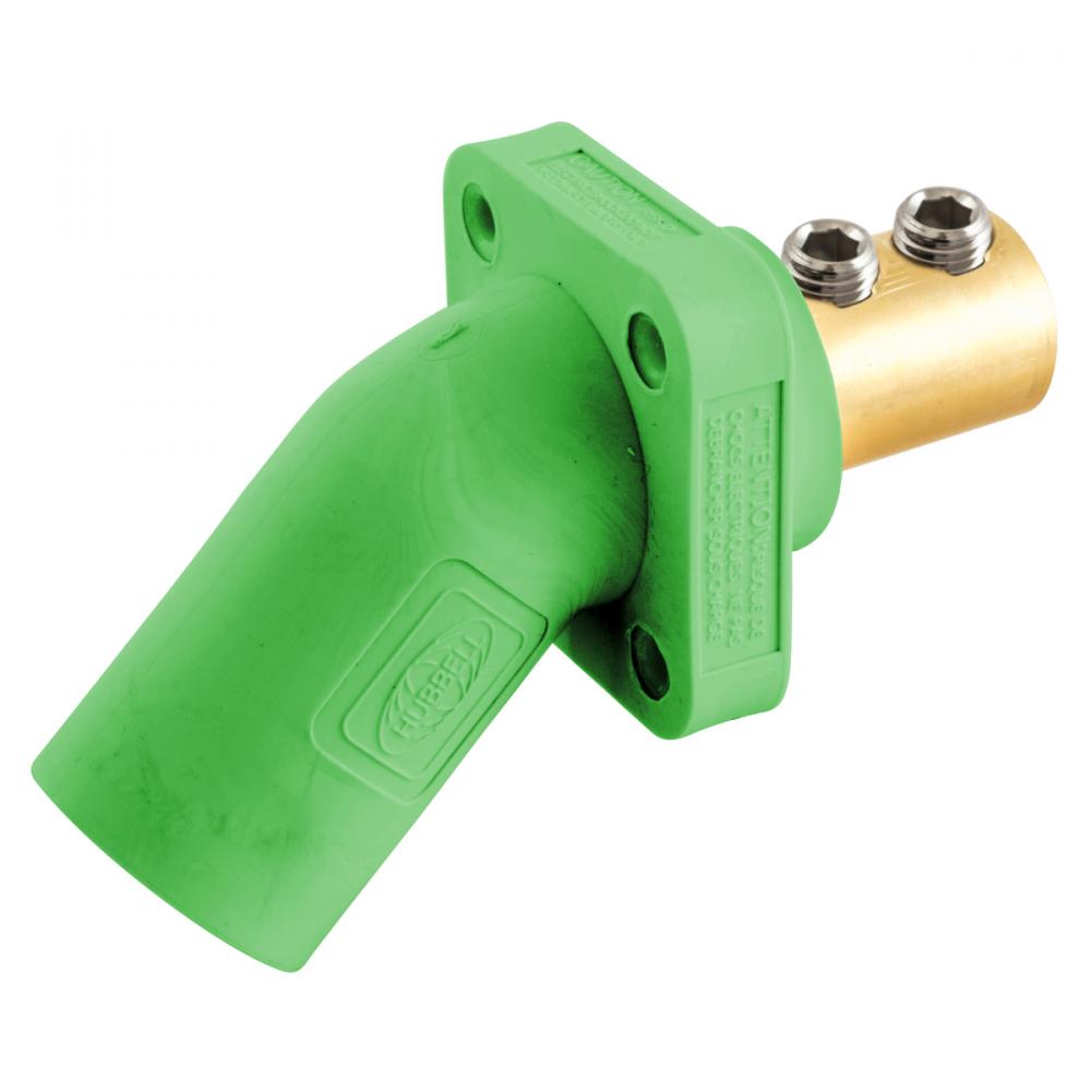 SINGLEPOLE, 300/400A ANG INLET, SCRW, GN