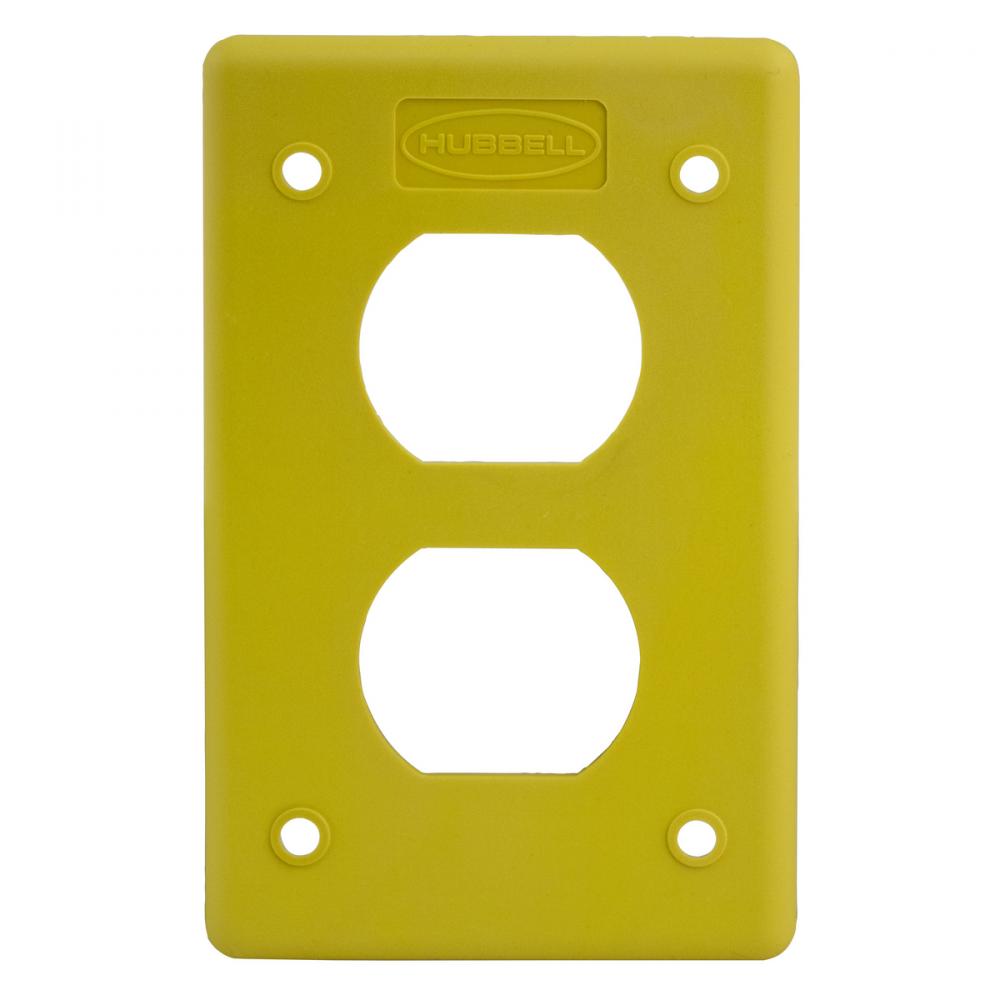 DUPLEX, NON-MET FS COVER PLATE, YELLOW