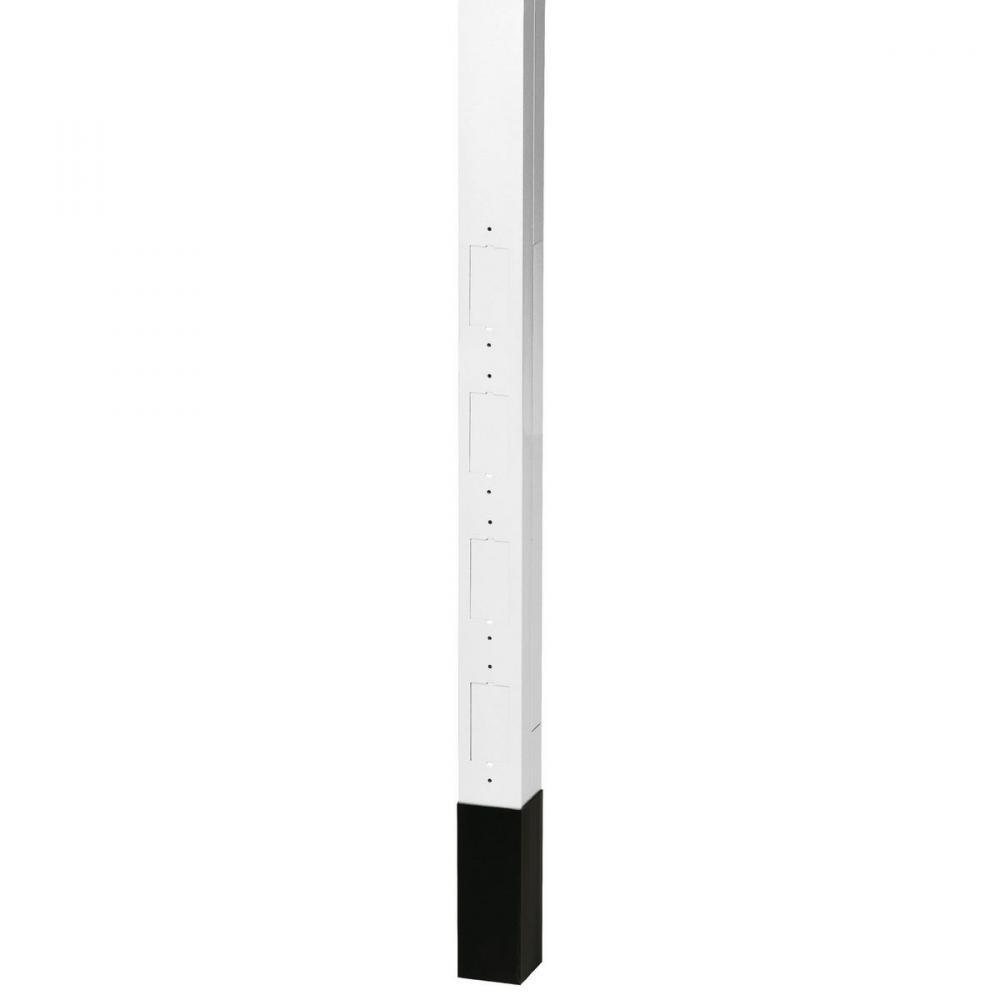 SVCE POLE, 12&#39;2&#34;, BLANK /DIVIDER, WHT