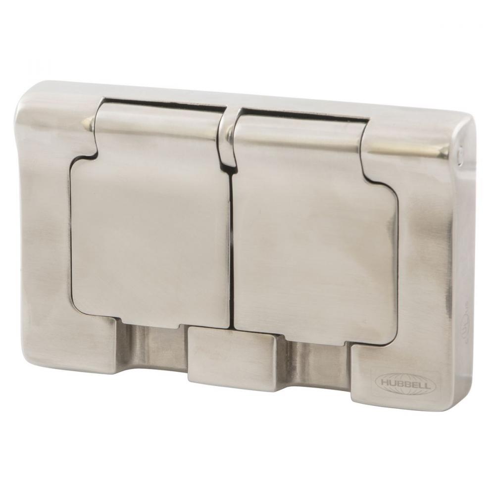 1 GANG, SS DUPLEX COVER, 3R