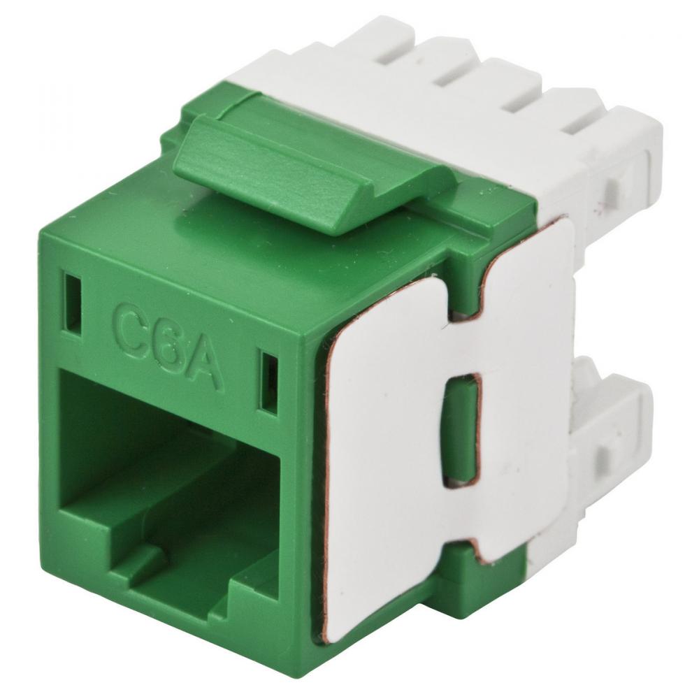 JACK, HJ6A, CAT6A, UNI, GN, 25PK
