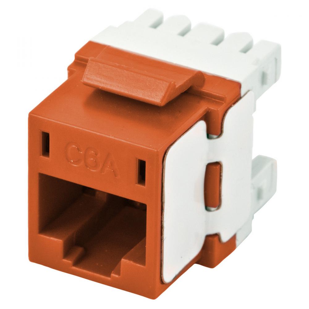 JACK, HJ6A, CAT6A, UNI, OR, 25PK
