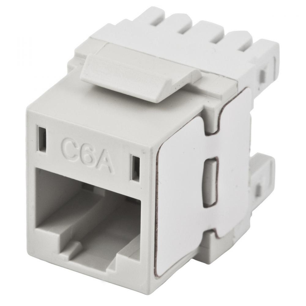 JACK, HJ6A, CAT6A, UNI, WH, 25PK