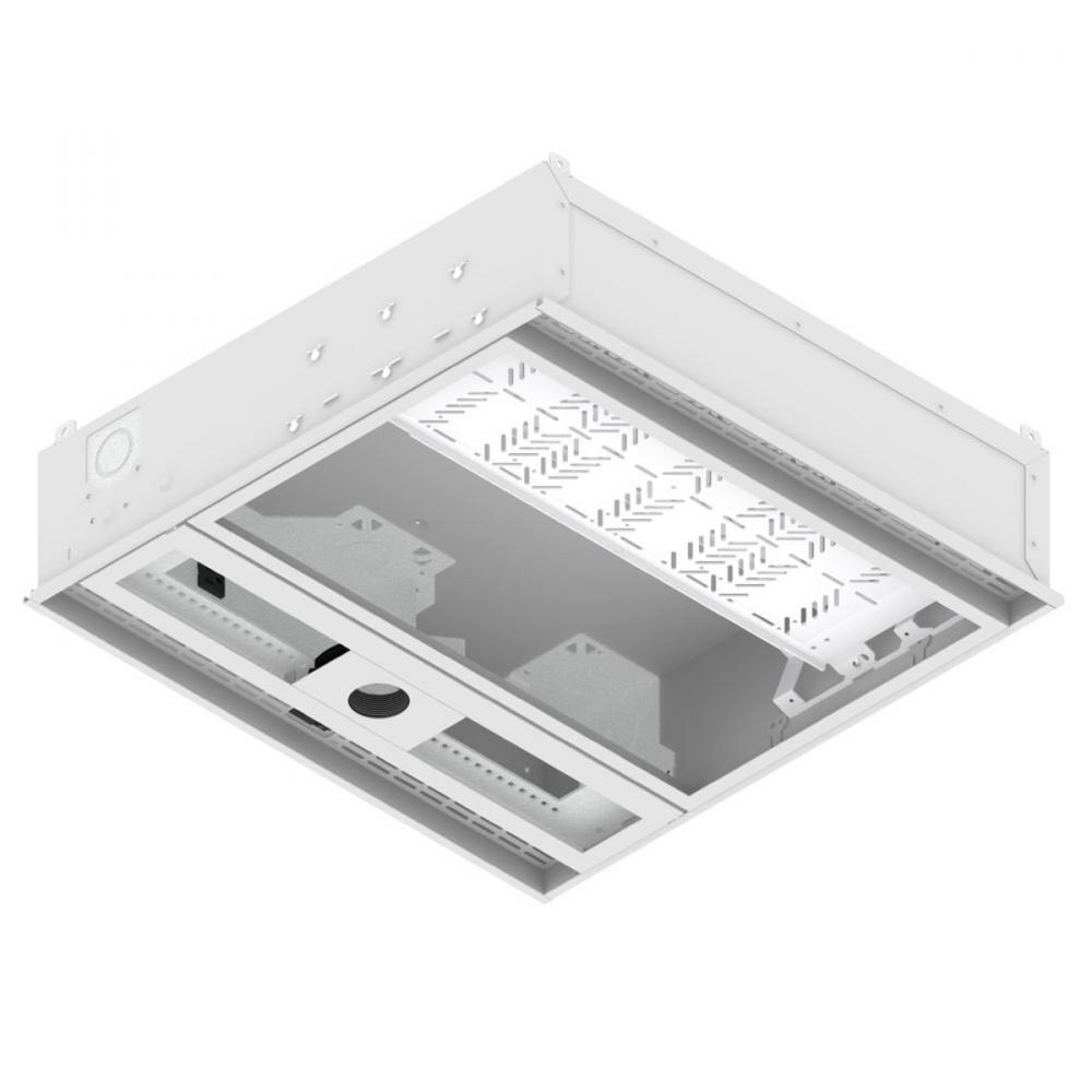 RECESS CEILING BOX,2&#39;X2&#39;,WHT,W/POLE ADPT