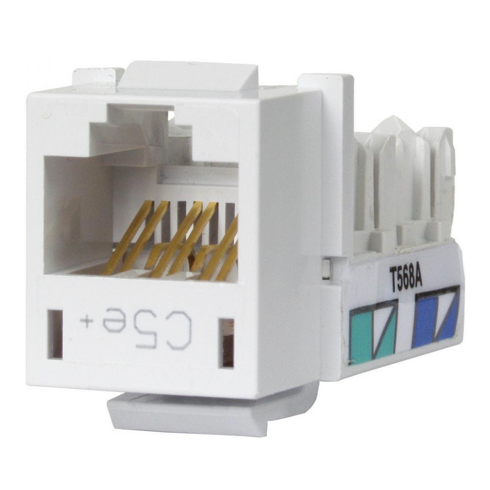 JACK, HXJ,CAT5E,8POS,UNI A/B,WH,25PK