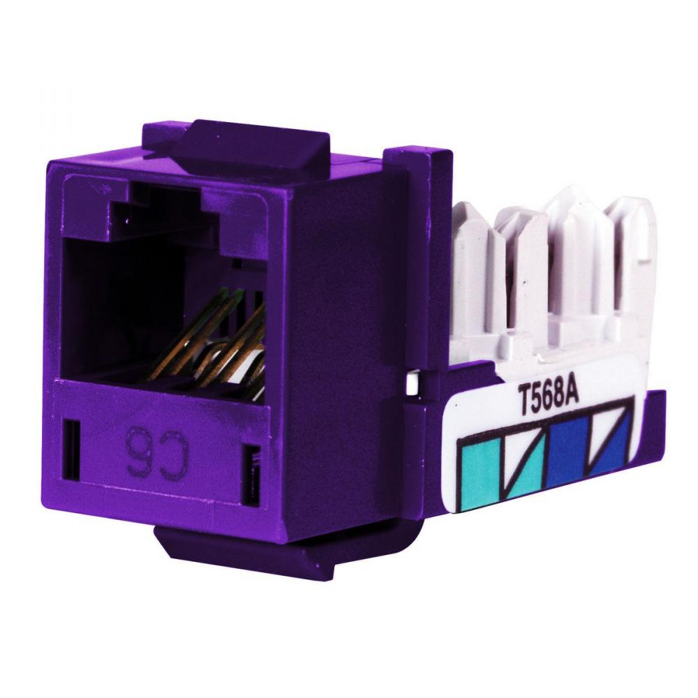 JACK, HXJ,CAT6,8POS,UNI A/B,PU,24PK