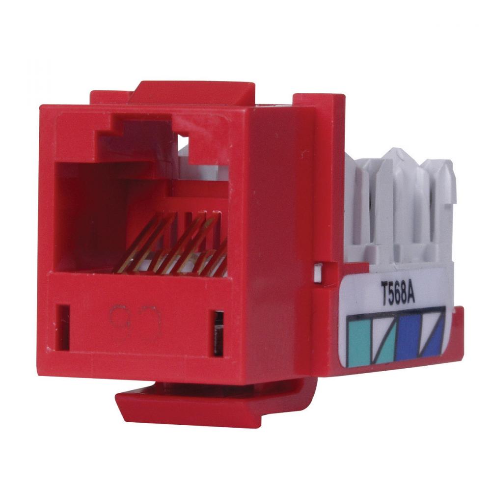JACK, HXJ,CAT6,8POS,UNI A/B,RD,25PK