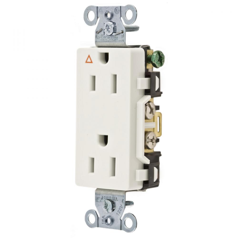 COMM STYLE LINE S&B WIRED 15A IG DUP WH