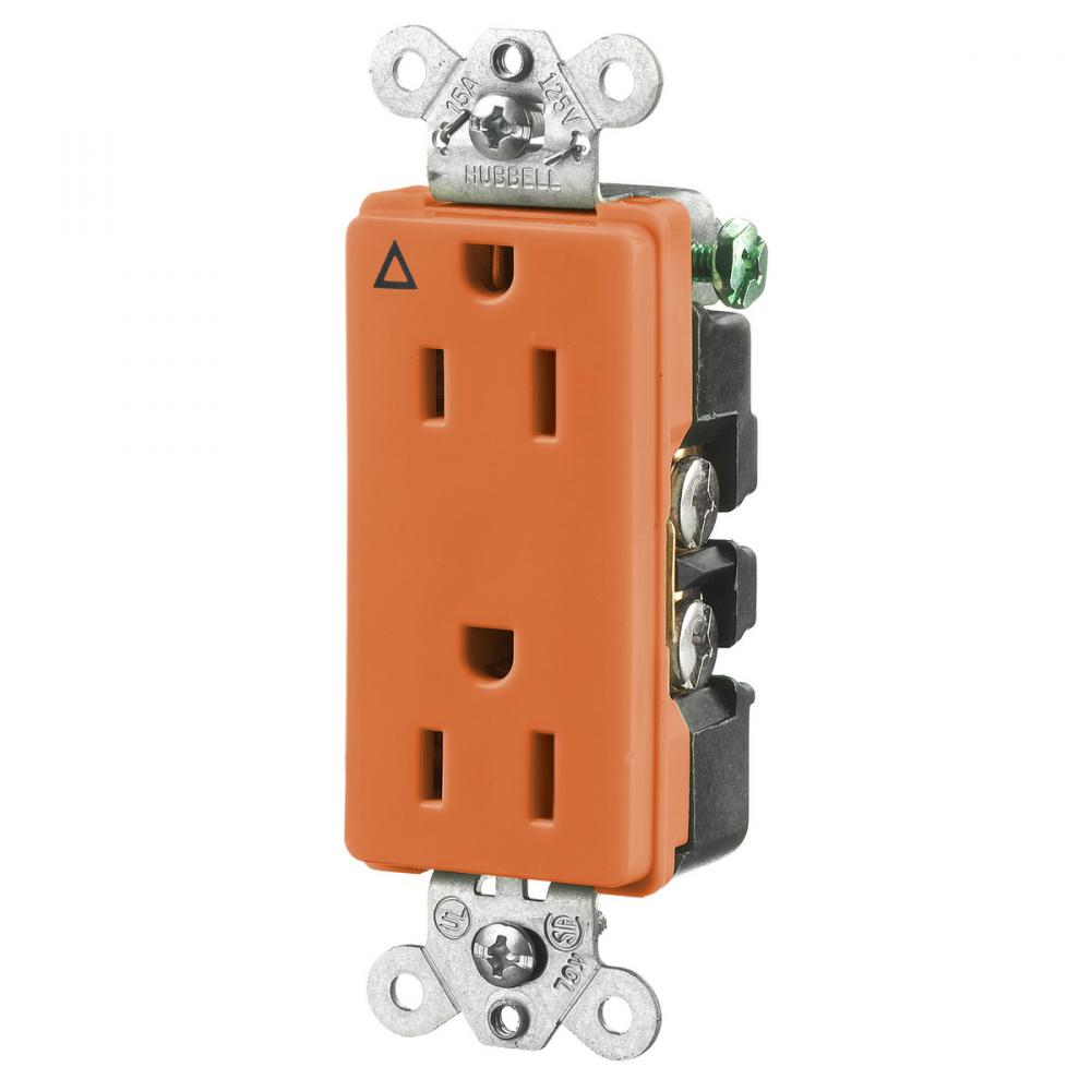 STYLE DUP RCPT, IG, 15A 125V, 5-15R, OR