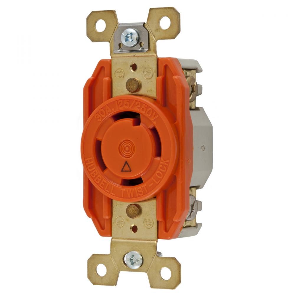 LKG RCPT, IG, 30A 125/250V, L14-30R, OR