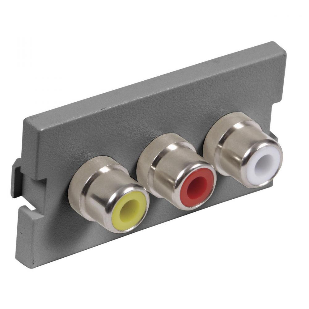 ISTATION MODULE, W/3RCA SOLDER,1U,GY