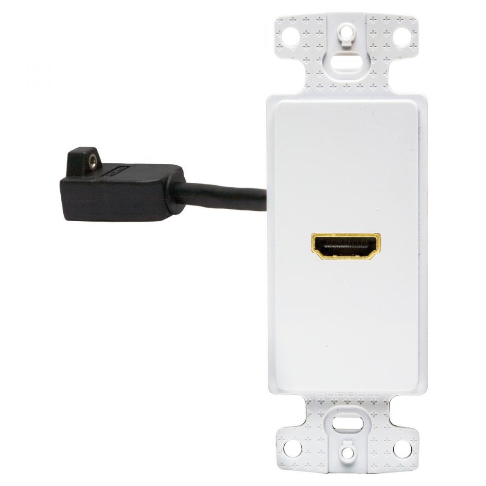 PLATE, FRAME,DECORATOR,W/1HDMI,FF,WH