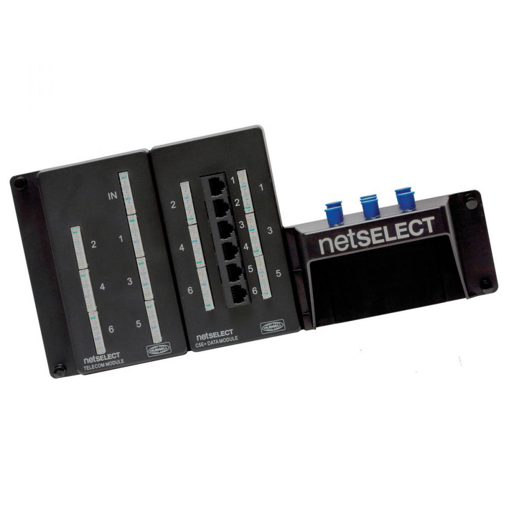 MODULE, NETSELECT,COMBO,TEL/C5E/VID,6P