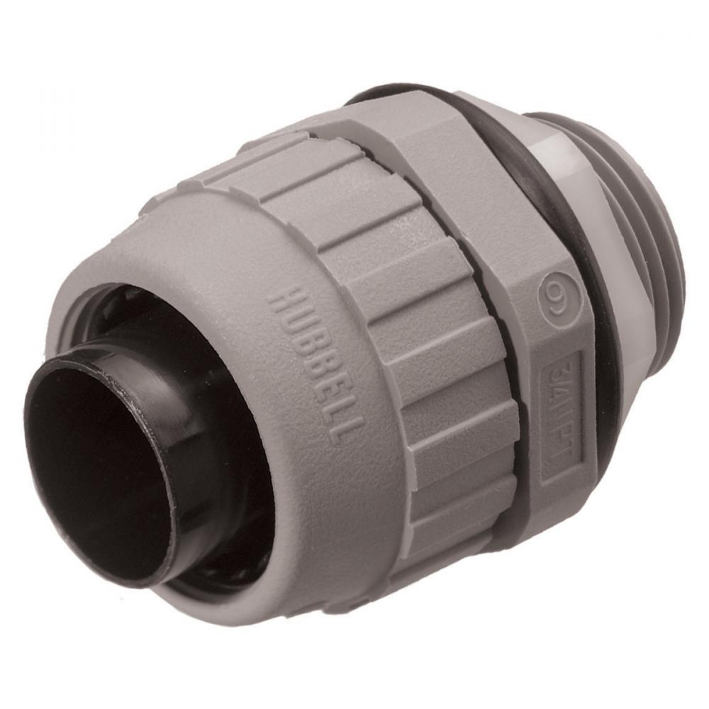 STR MALE L/T CONN, 1/2&#34;, NM, GY