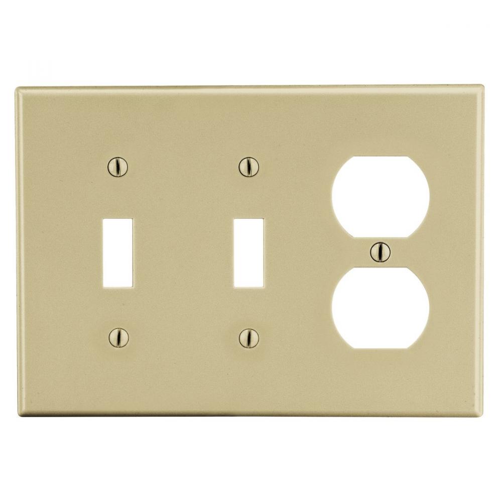 WALLPLATE, 3-G, 2) TOG 1) DUP, IV