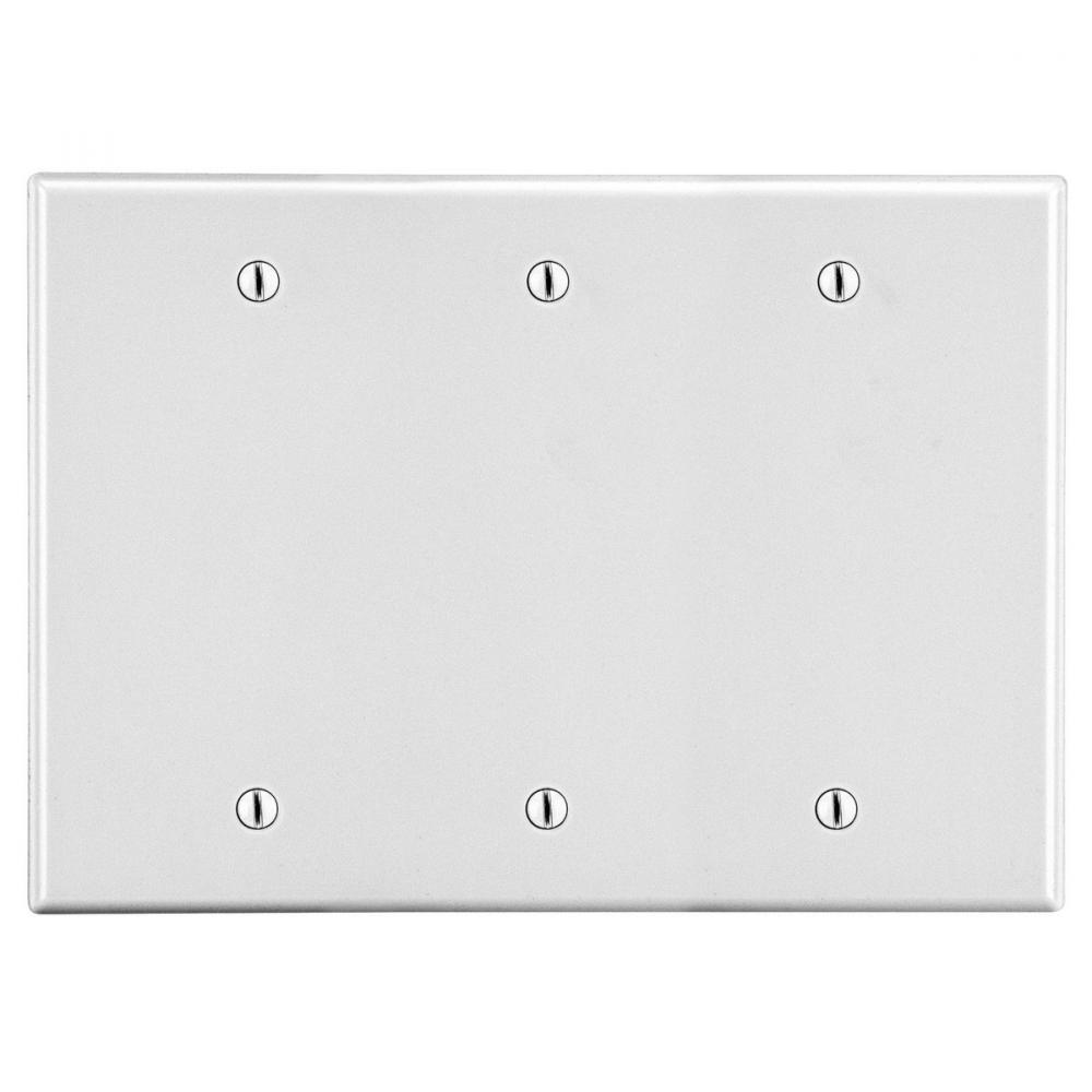 WALLPLATE, 3-G, 3) BOX MT BLANK, WH