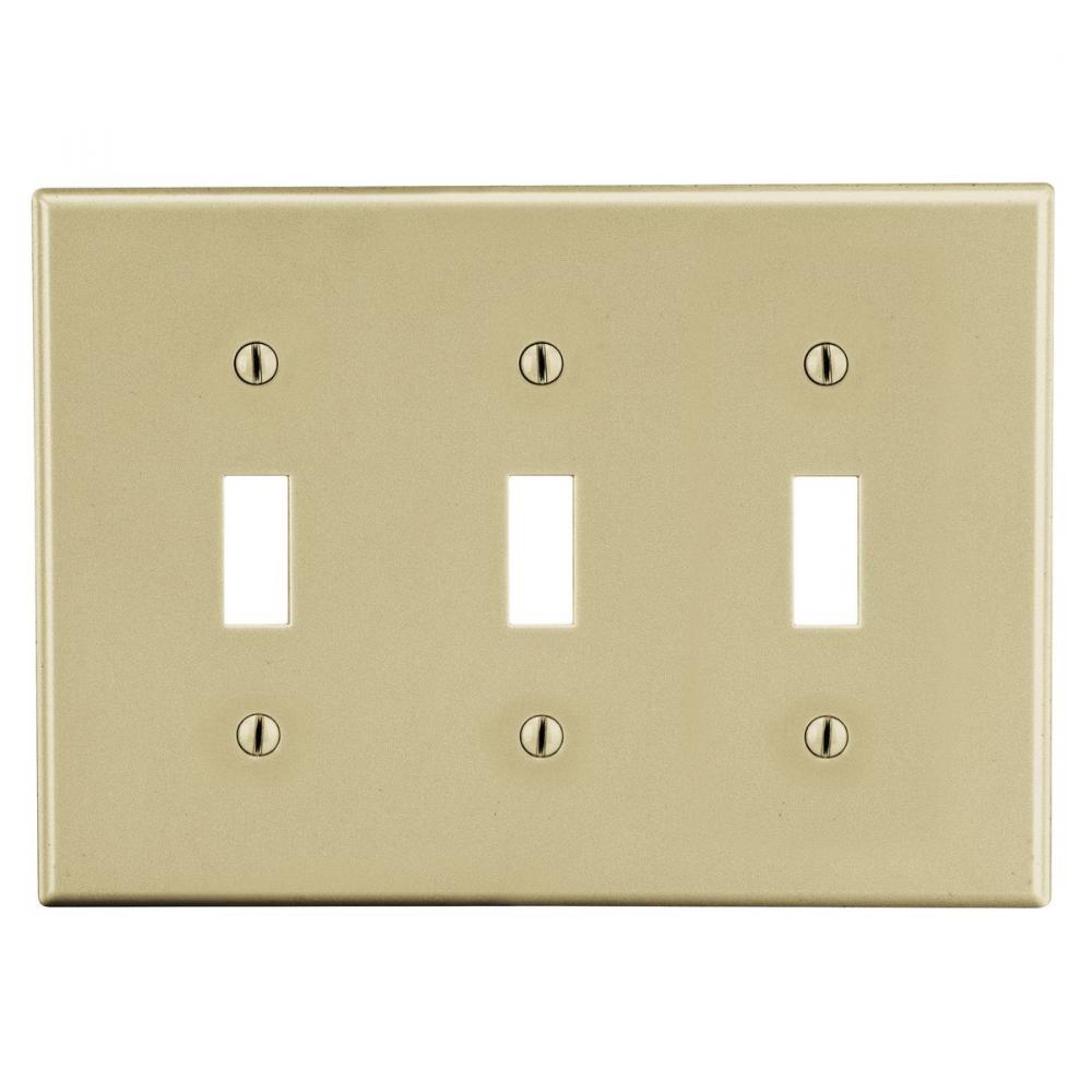 WALLPLATE, 3-G, 3) TOG, IV