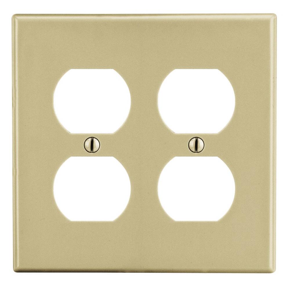 WALLPLATE, M-SIZE, 2-G, 2) DUP, IV