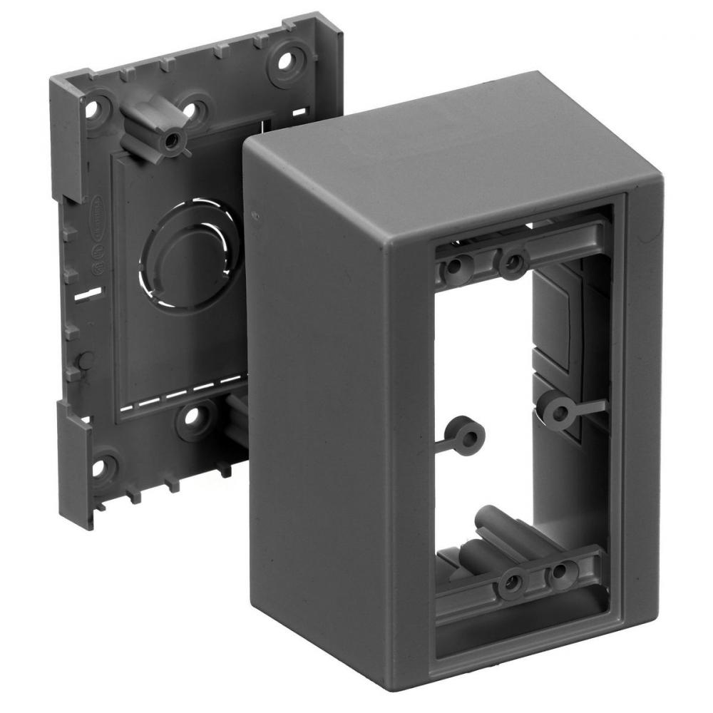 POLYTRAK BOX, 1-G, 2.44&#34; DEEP, BLK