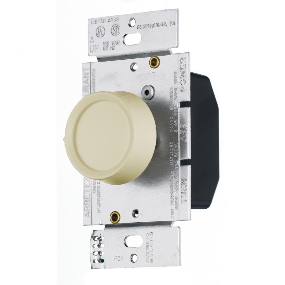 DIMMER, ROTARY, SP, 600W 120V, IV