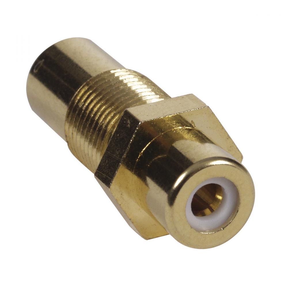 CONN, GOLD RCA F/F,WH,100PK