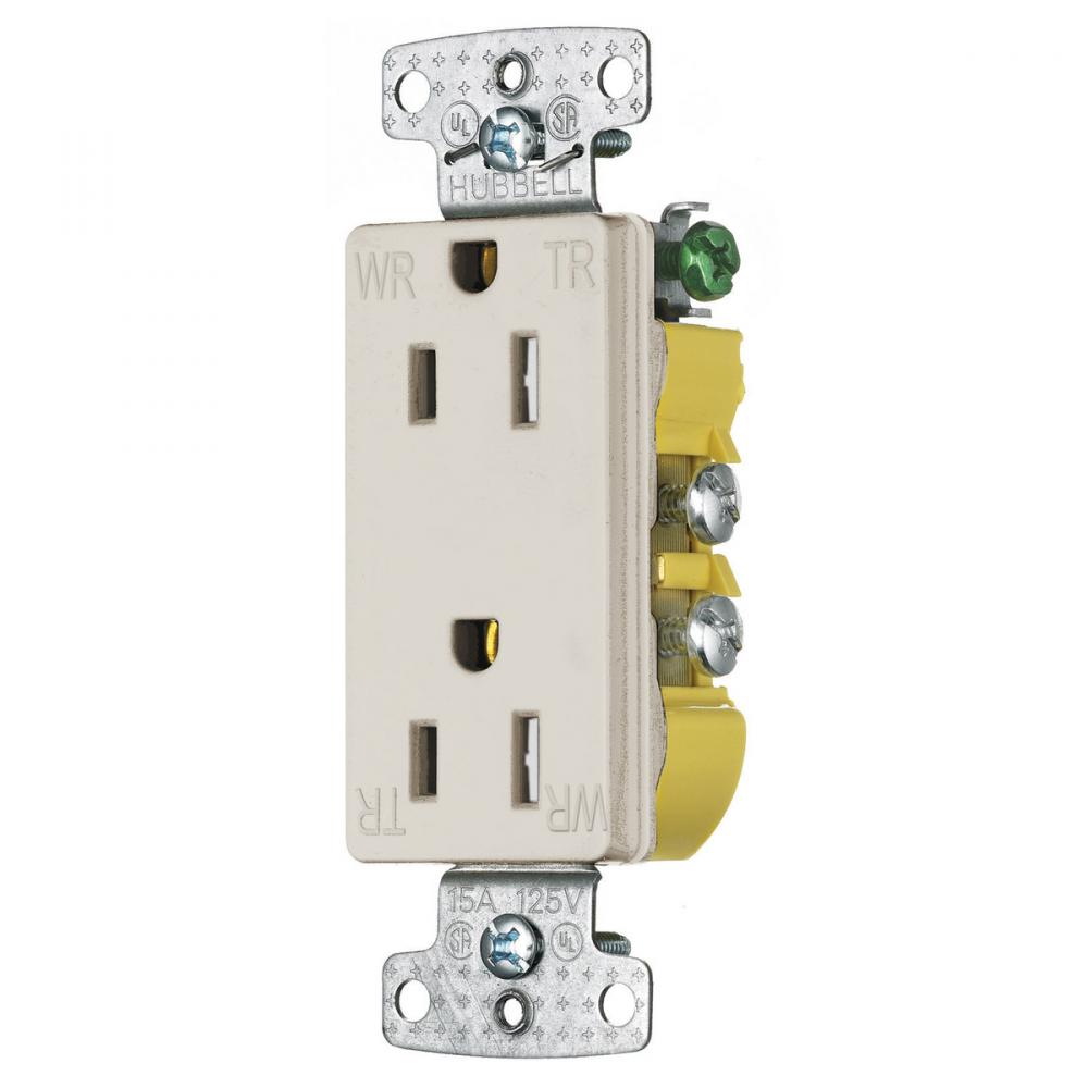 RCPT DUP DEC WR,TR 15A125V , LA