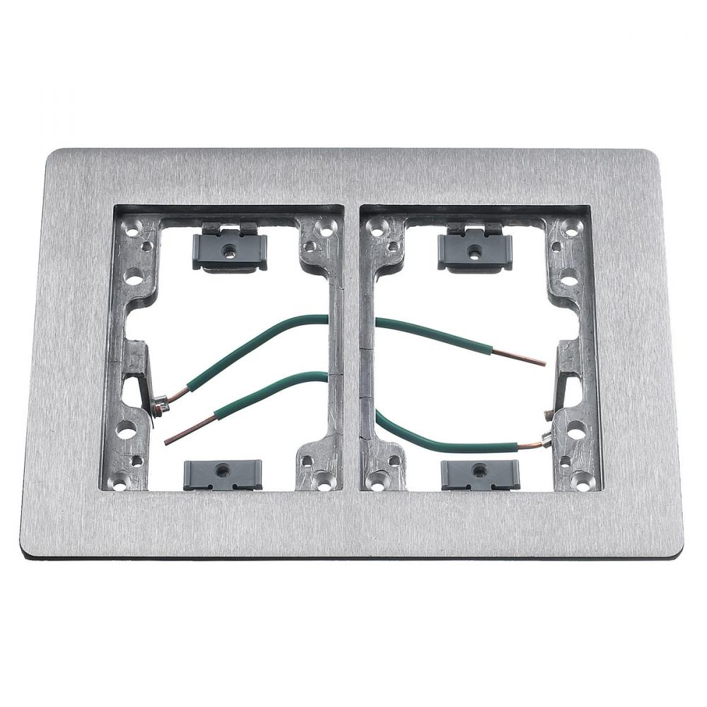 FLAT FLANGE, 2-G, RECT, ALU