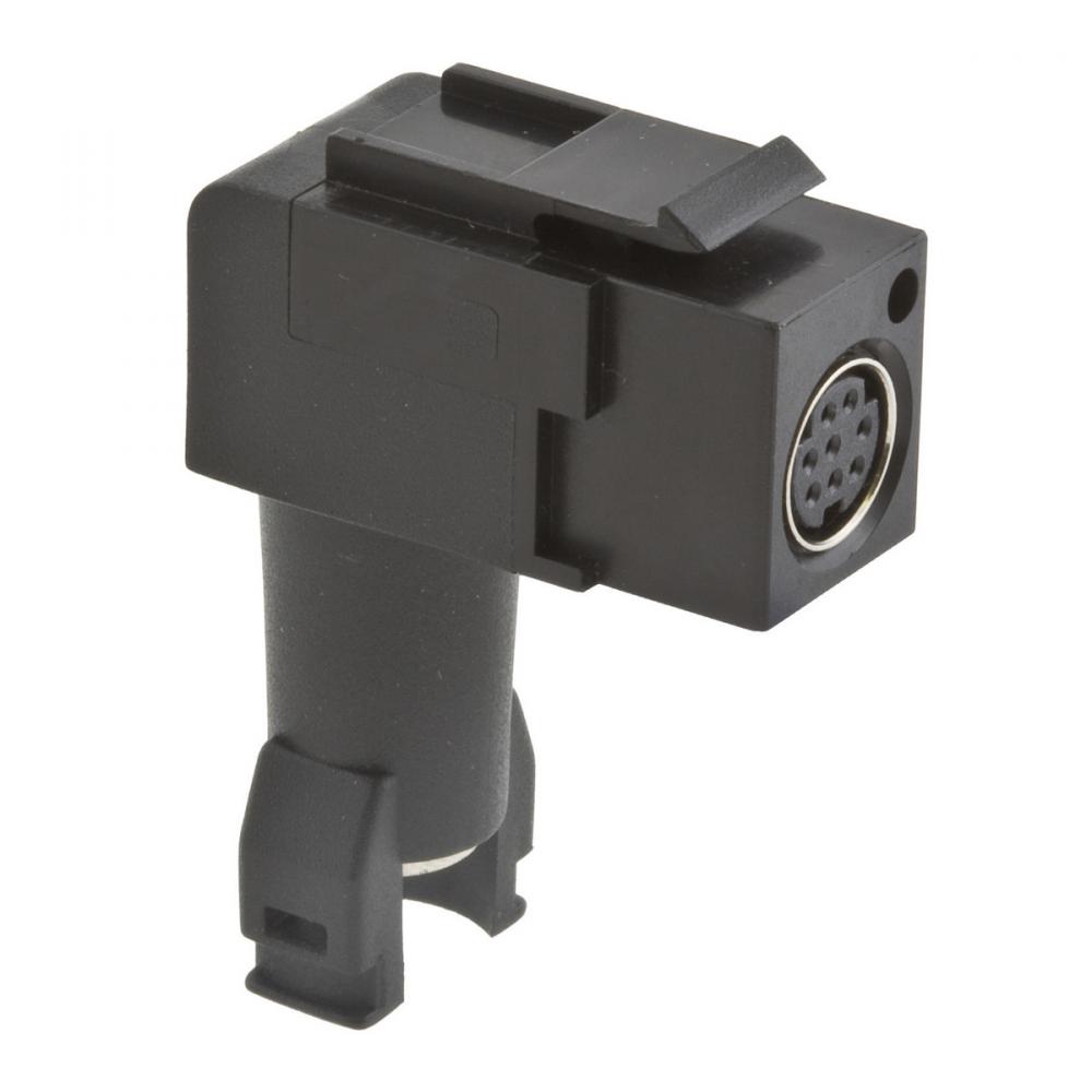 SNAP-FIT,AV 8PIN,COUPLR,PNP,90 DEG,FF,BK