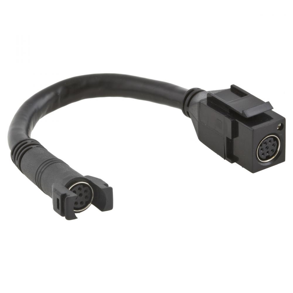 SNAP-FIT,AV 8PIN,COUPLR,PNP,PGTAIL,FF,BK