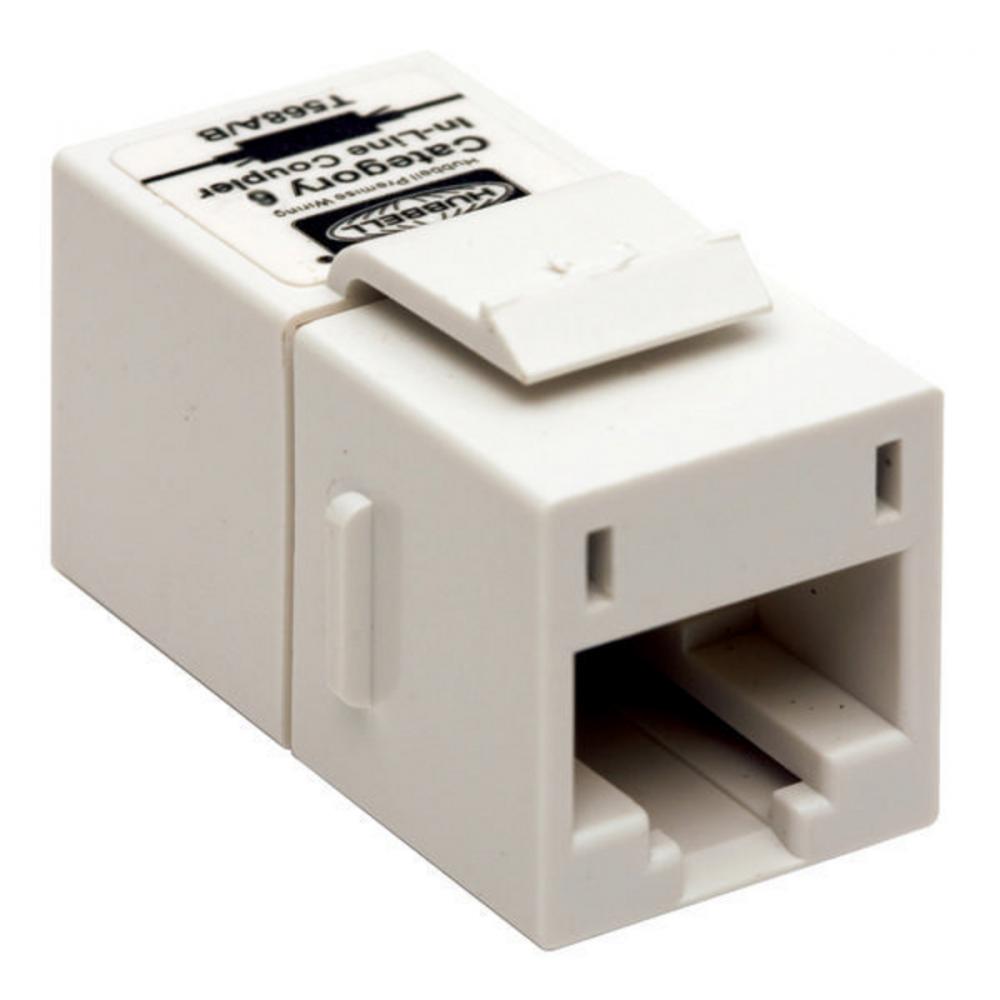 SNAP-FIT, INLINE COUPLER,SLIM,CAT6,WH