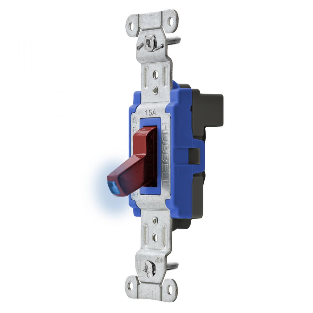SWITCH,SNAP,SP,ILLUM,15A120/277V,RD,NA
