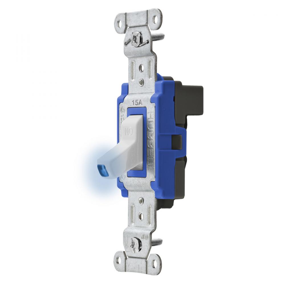 SWITCH,SNAP,3W,ILLUM,15A120/277V,WH,NA