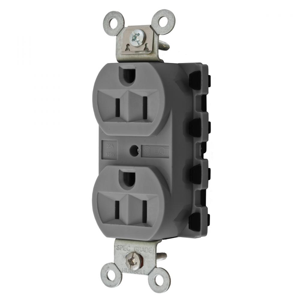 SNAP2CONNECT 15A/125V DPLX, GRAY