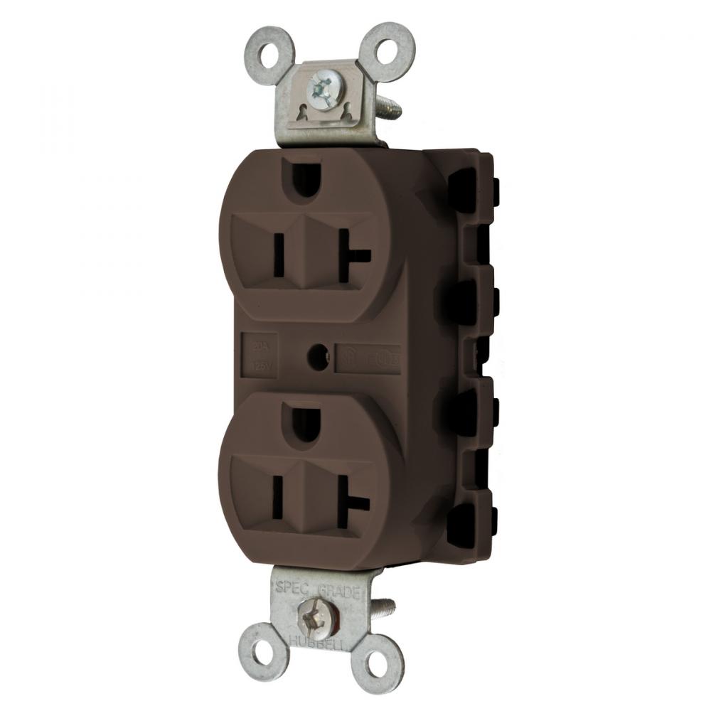 SNAP2CONNECT 20A/125V DPLX, BROWN