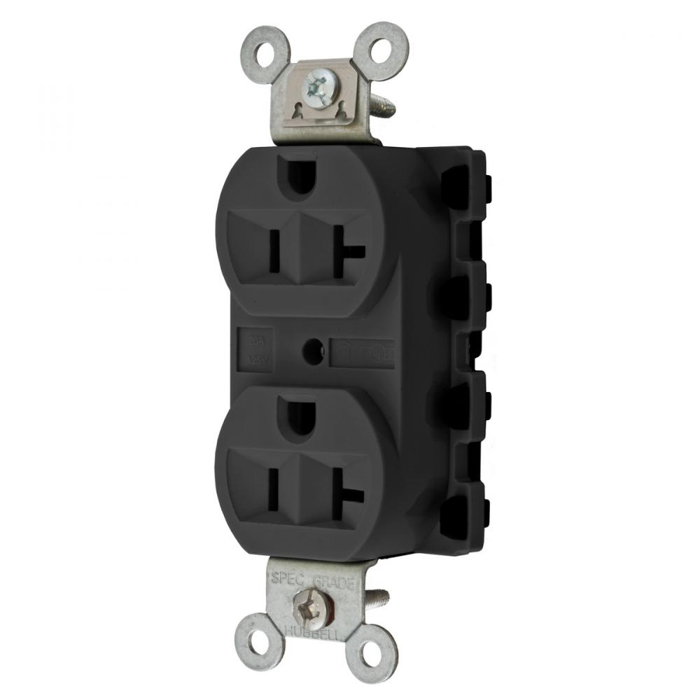 SNAP2CONNECT 20A/125V DPLX, BLACK