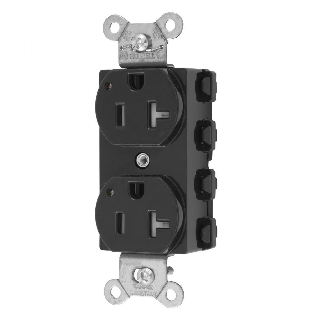 S-CONNECT DUP 20A/125V LED TR BK,ST2