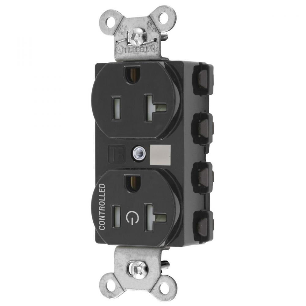 1/2 SNAP CONTROLLED 20A 125V, TR DUP, BK