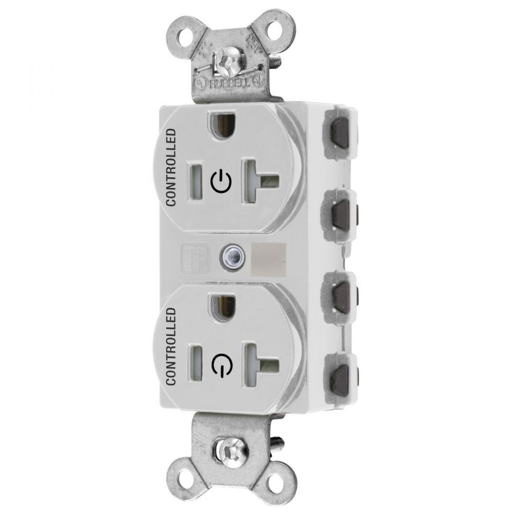 2/2 SNAP CONTROLLED 20A 125V, TR DUP, WH