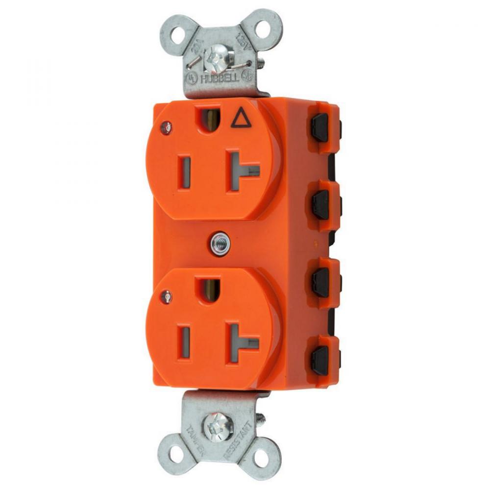 S-CONNECT DUP 20A/125V IG LED TR OR,ST2