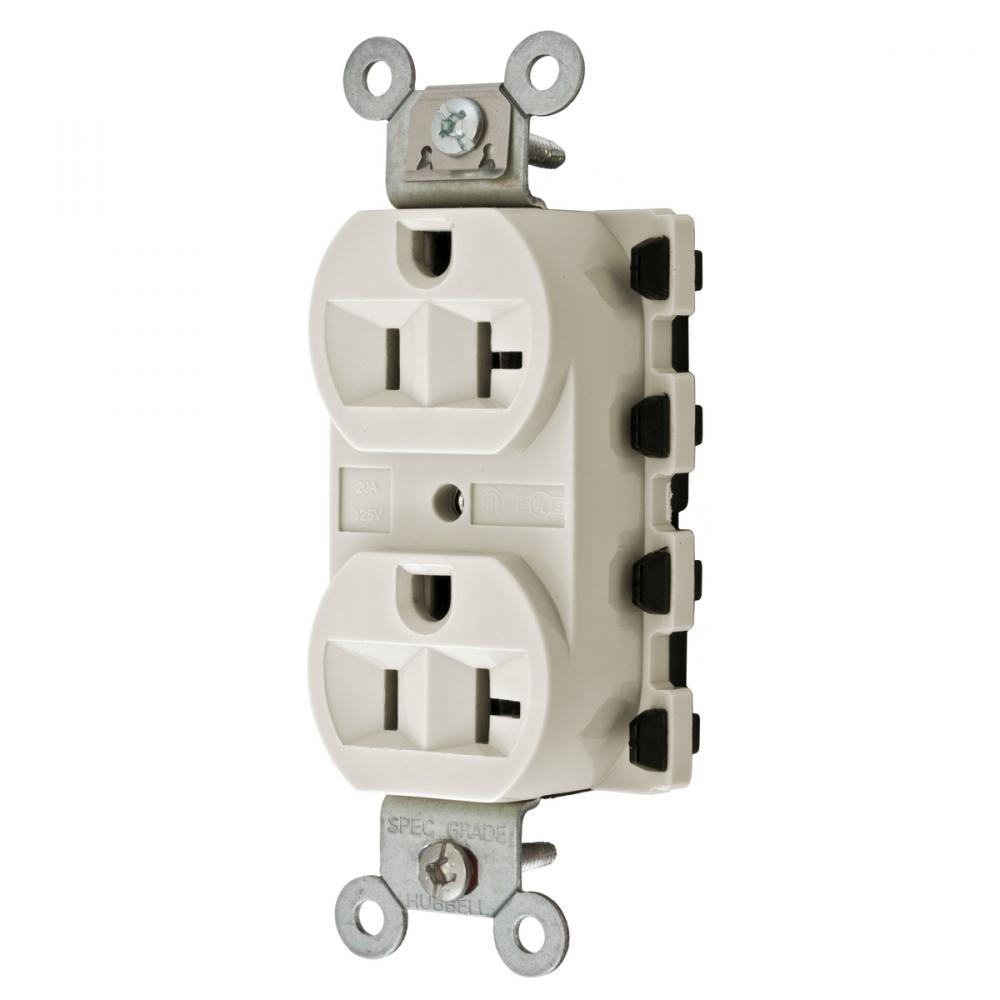 SNAP2CONNECT 20A/125V DPLX, LT ALMOND