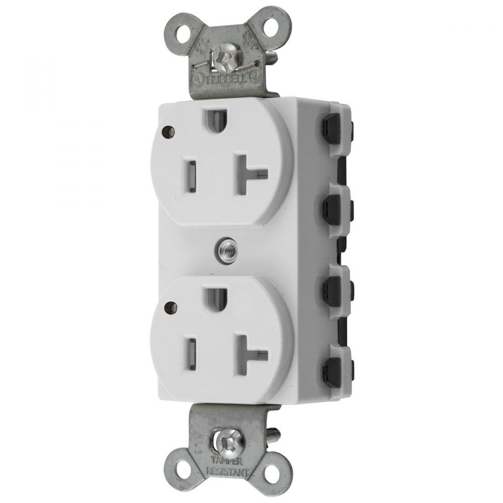 S-CONNECT DUP 20A/125V LED TR WH,ST2