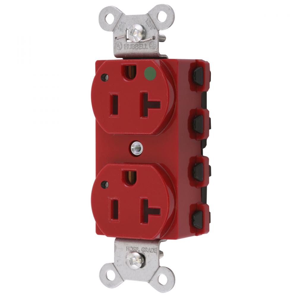SNAP2CONNECT DPLX HG 20A/125V LED RD