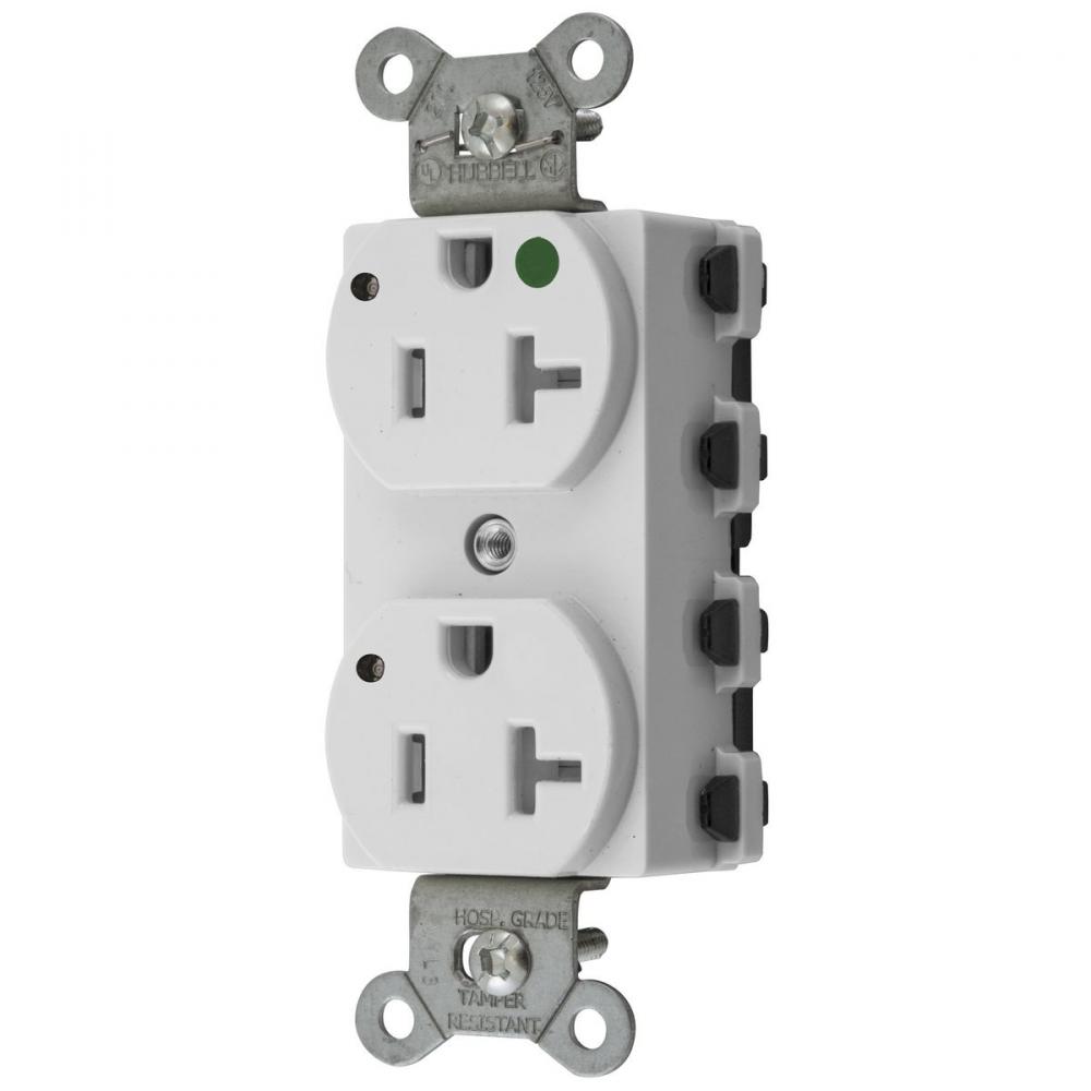 S-CONNECT DUP HG 20A/125V LED TR WH