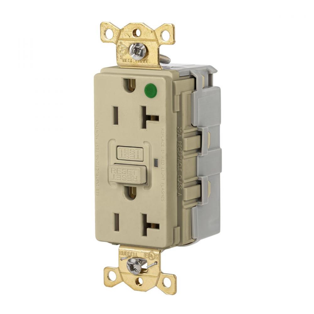 20A 125VAC COM HG  SNAP GFR IVORY