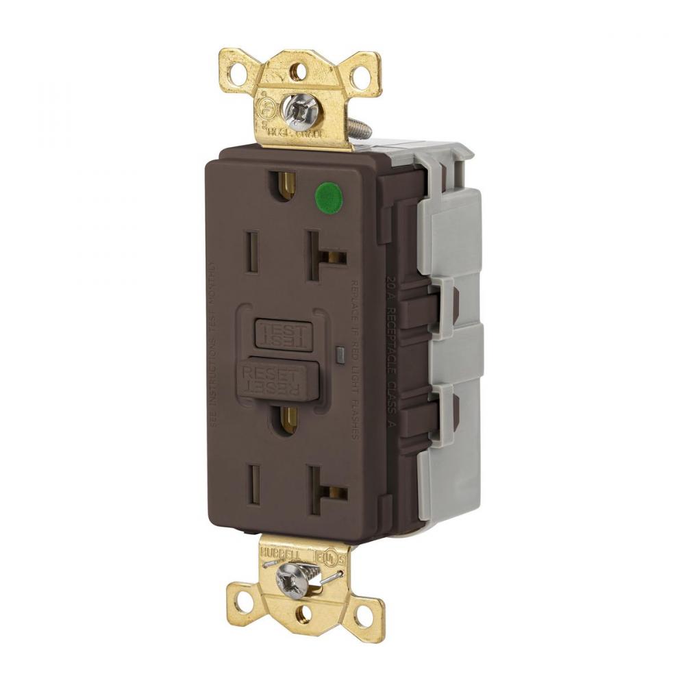 20A 125VAC COM HG  SNAP GFR BROWN