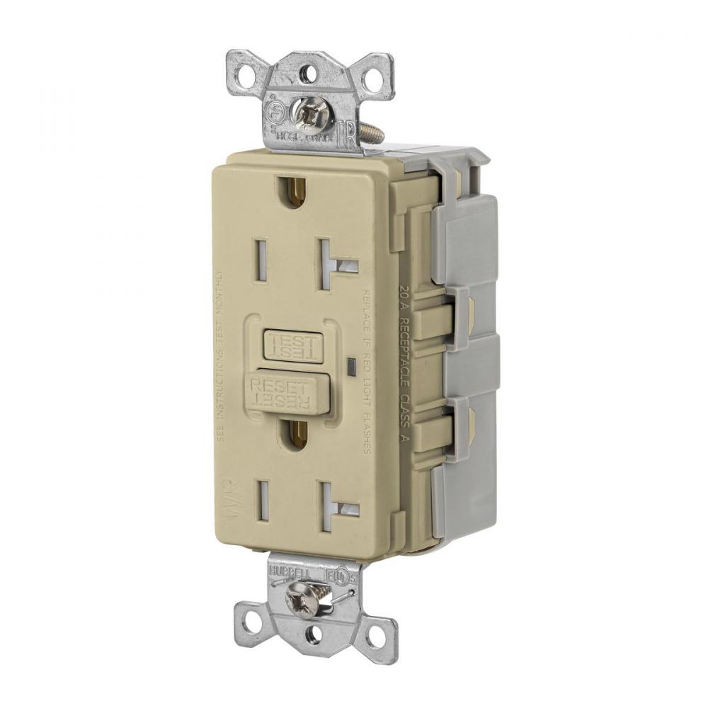 20A 125VAC COMM TRWR SNAP GFR IVORY