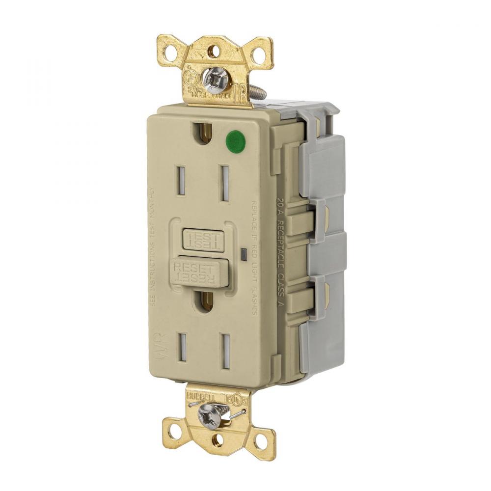 15A 125VAC COM HG TRWR SNAP GFR IVORY